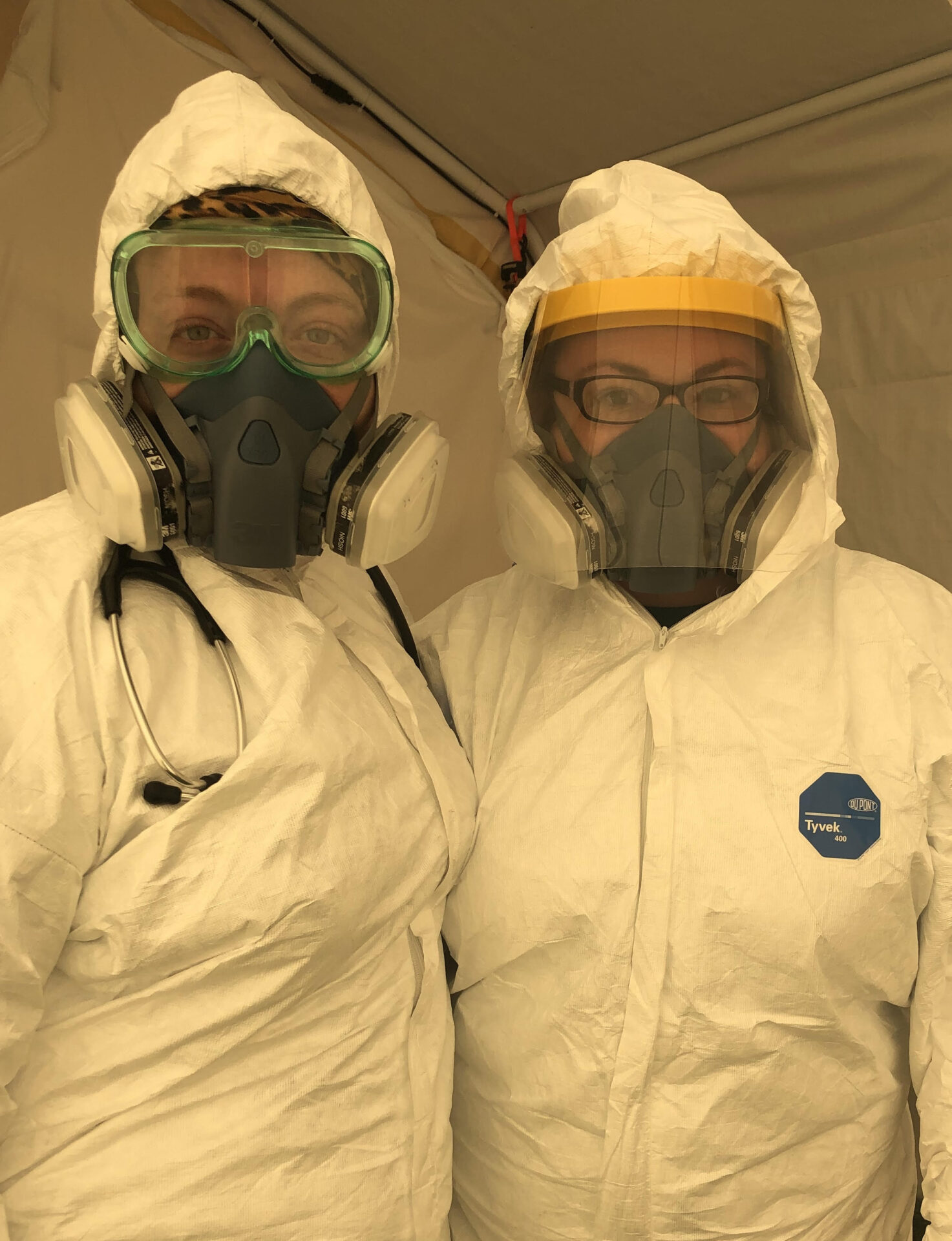 two people in PPE